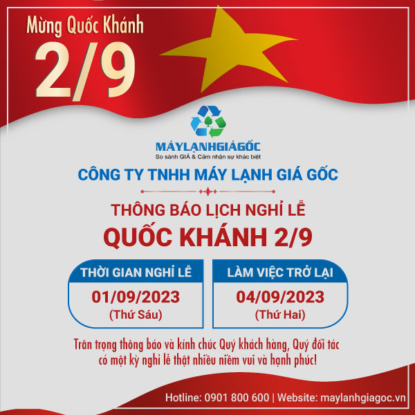Thông báo lịch nghỉ lễ Quốc Khánh 2/9 năm 2023